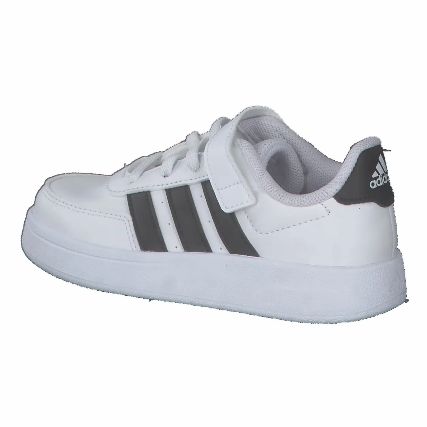 Adidas Breaknet Lifestyle Court Elastic Lace Top Strap Shoes, Cloud White/Core Black, 33 EU