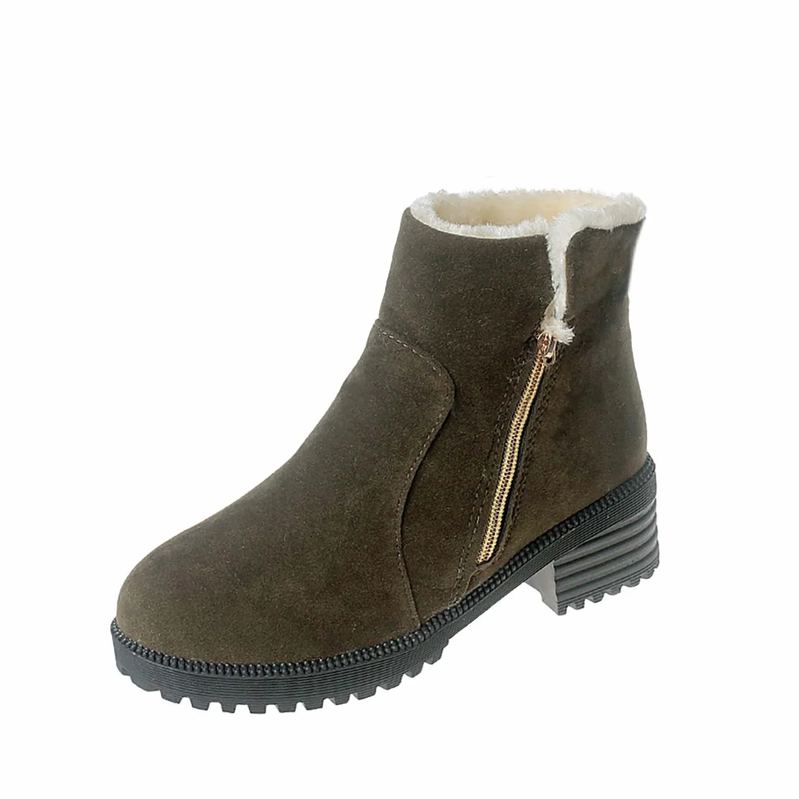 Cocila Botas Cálidas Y Acolchadas Para Mujer, Otoño E Invierno De Tacón Mujer Vaqueras Altas Piel Planas Botines Color Camel Planos Militares Montaña Schekers Ancho Especial Sapatos La Nieve