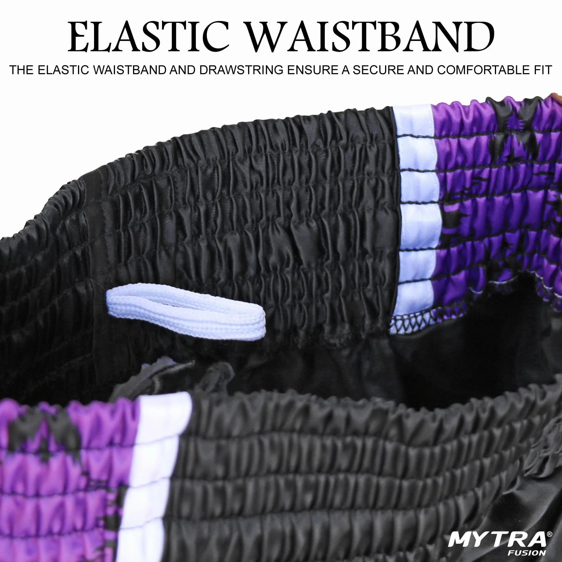 Mytra Fusion Pantalones Cortos de Muay Thai para Mujer, de Longitud Corta, Ideales para Lucha en Jaula, MMA, Kickboxing, Entrenamiento y Artes Marciales.