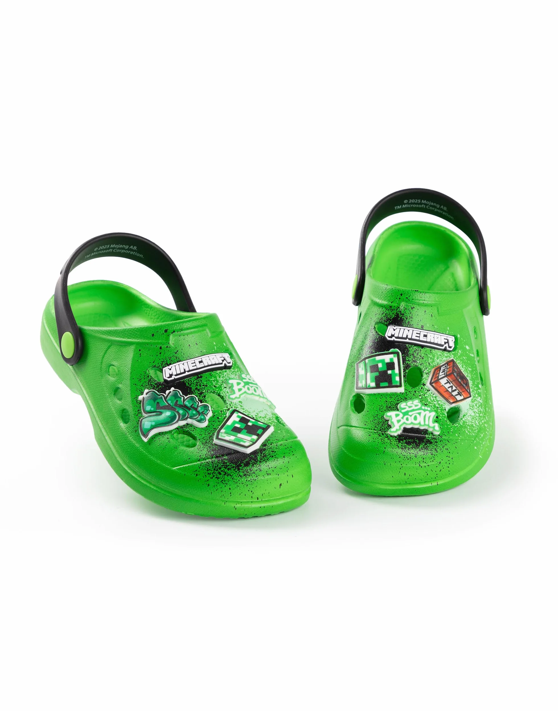 Minecraft Zuecos Creeper Verdes | Calzado de Playa para Niños | Diseño de Dibujos Animados TNT Boom | Estilo Urbano | Accesorios de Videojuegos para