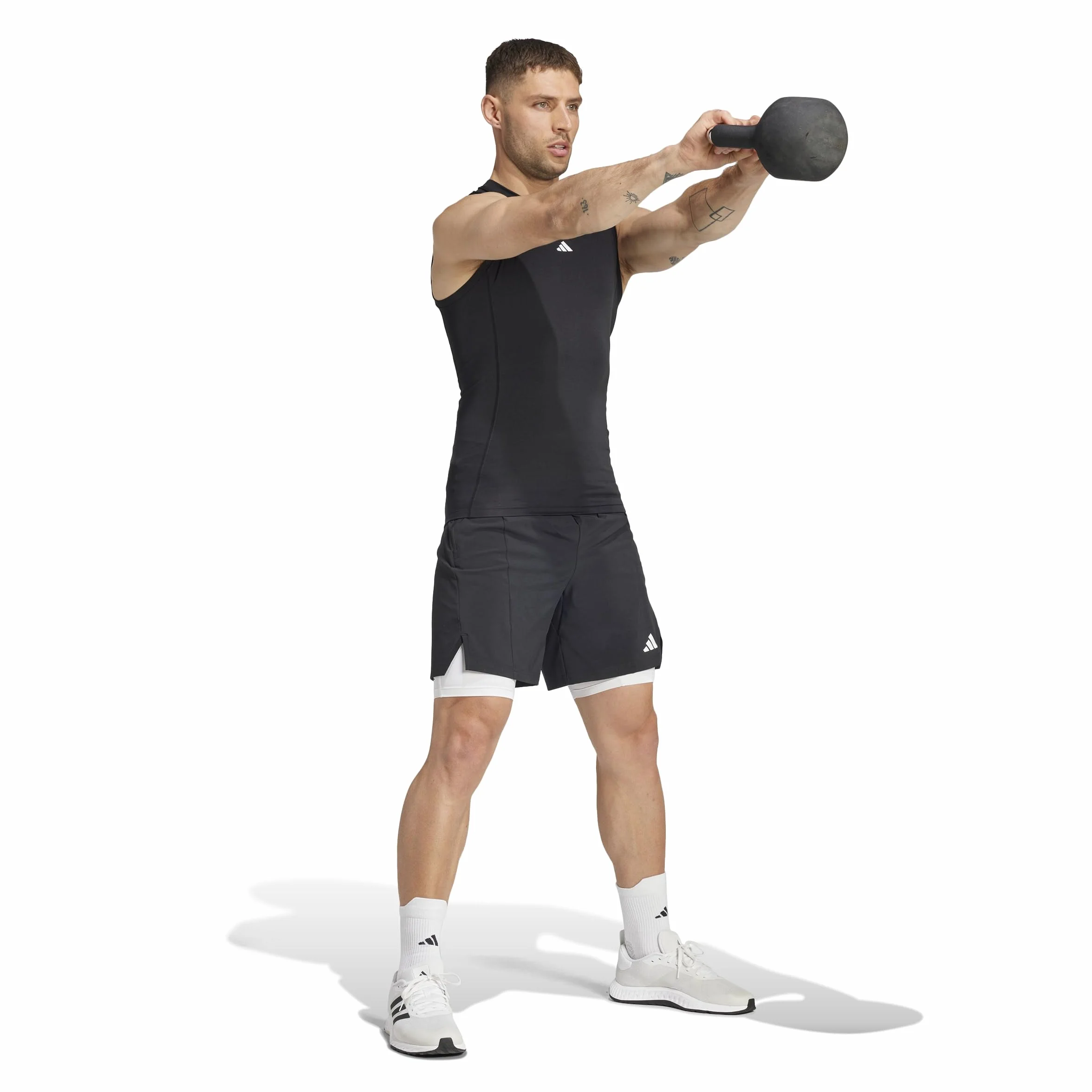 adidas Men's Camiseta sin Mangas de Entrenamiento de compresión Techfit