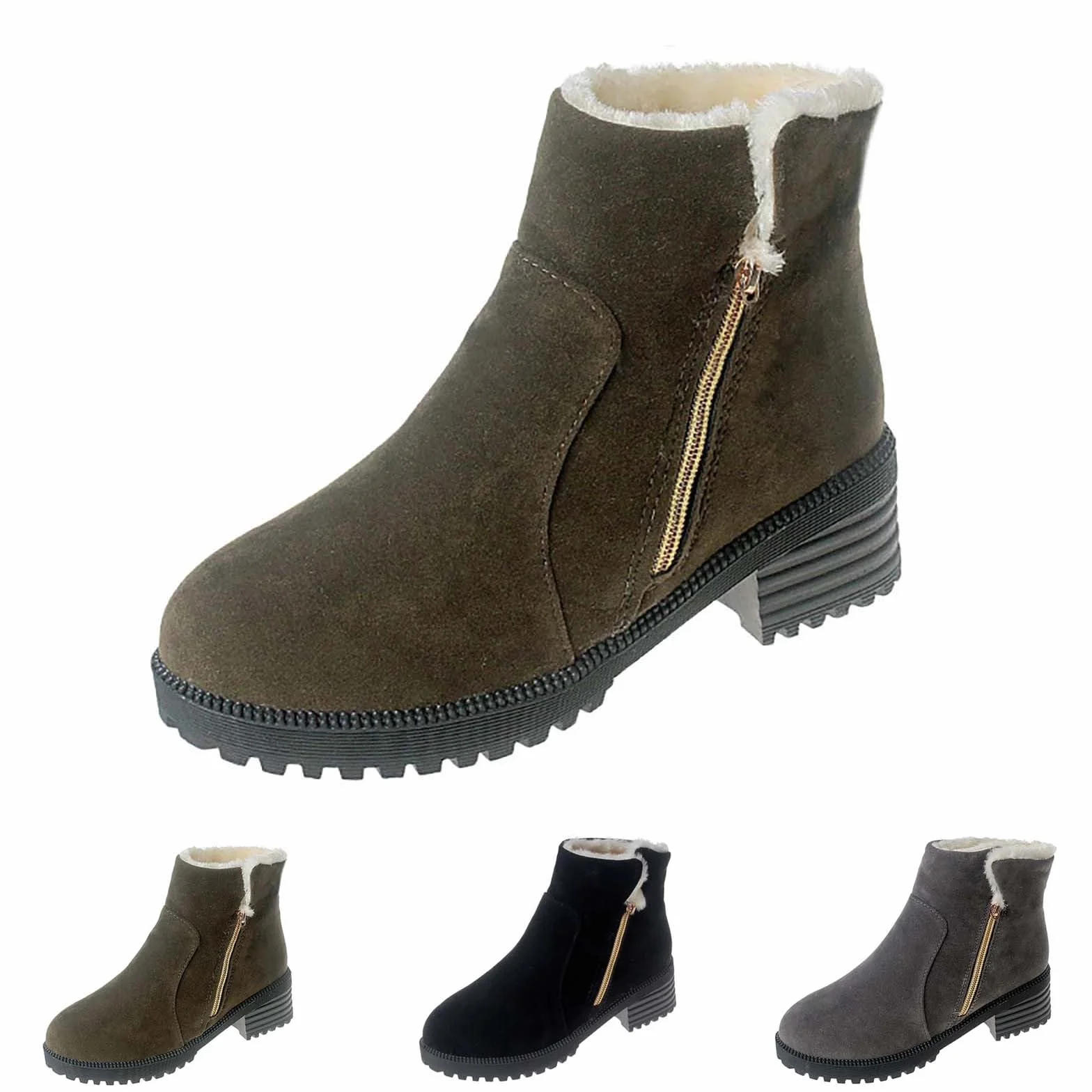 Cocila Botas Cálidas Y Acolchadas Para Mujer, Otoño E Invierno De Tacón Mujer Vaqueras Altas Piel Planas Botines Color Camel Planos Militares Montaña Schekers Ancho Especial Sapatos La Nieve