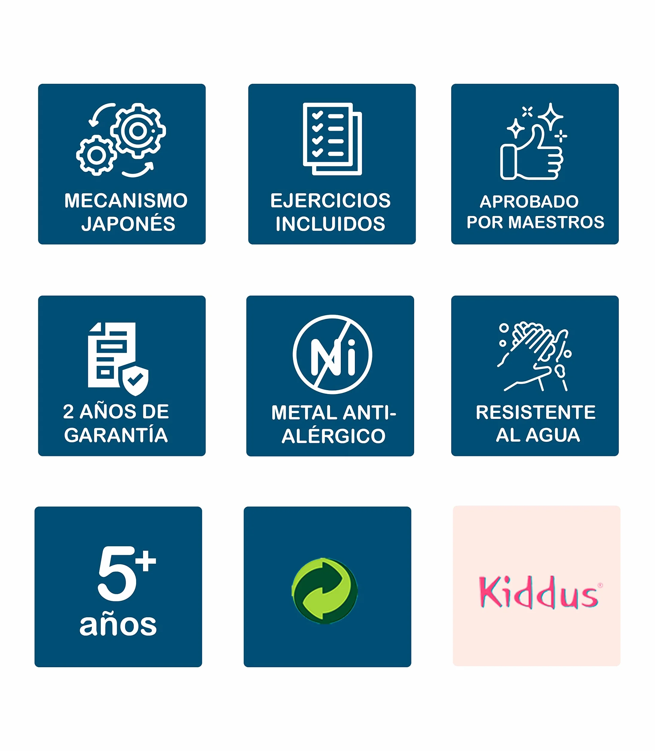 Kiddus Reloj Educativo Infantil Analógico para Aprender la Hora, Mecanismo Japonés