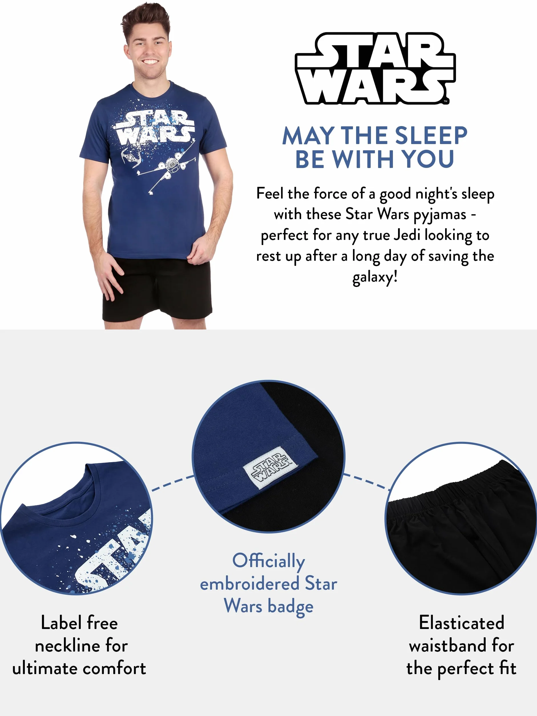 Star Wars Pijama | Pijama Hombre Algodon | Pijamas Corto