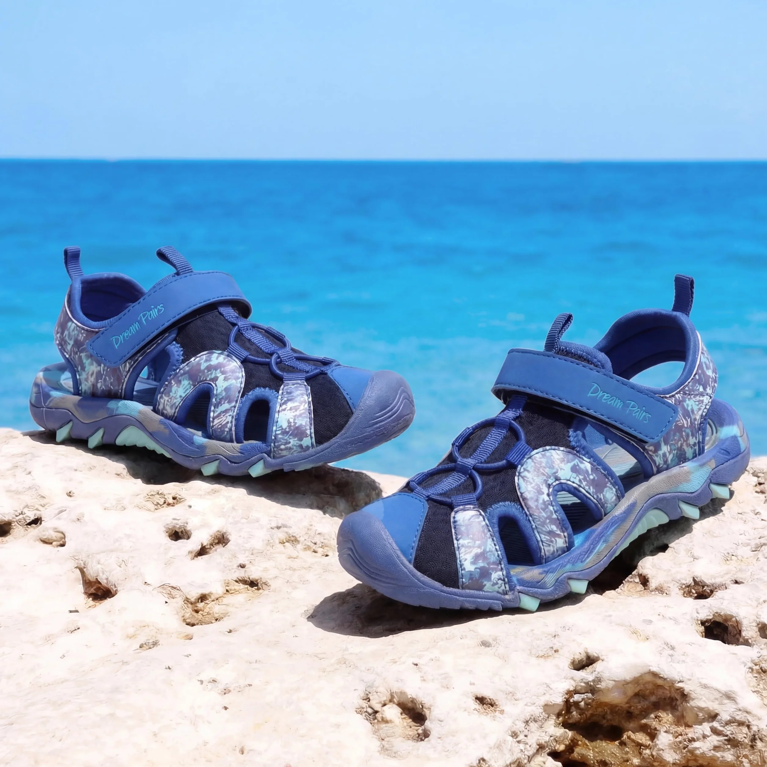 DREAM PAIRS Sandalias Deportivas de Verano para Niños y Niñas
