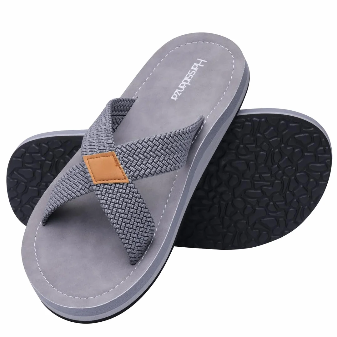 Harssidanzar Zapatillas cruzadas masculinas sandalias ligeras zapatillas de verano,adecuadas para el secado rápido en interiores y exteriores KM229EU