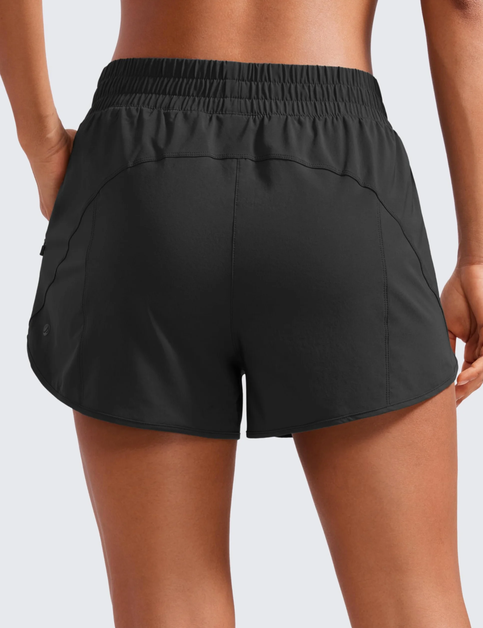CRZ YOGA Shorts de Running con Delfines de Cintura Alta para Mujer