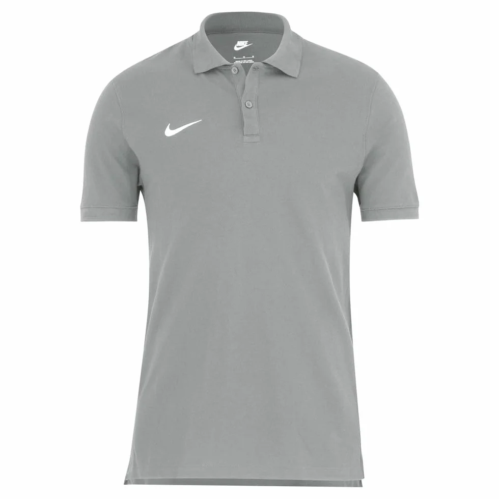 NIKE Mens Team Cotton Polo - Dark Heather Grey Camiseta Bebé-Niñas