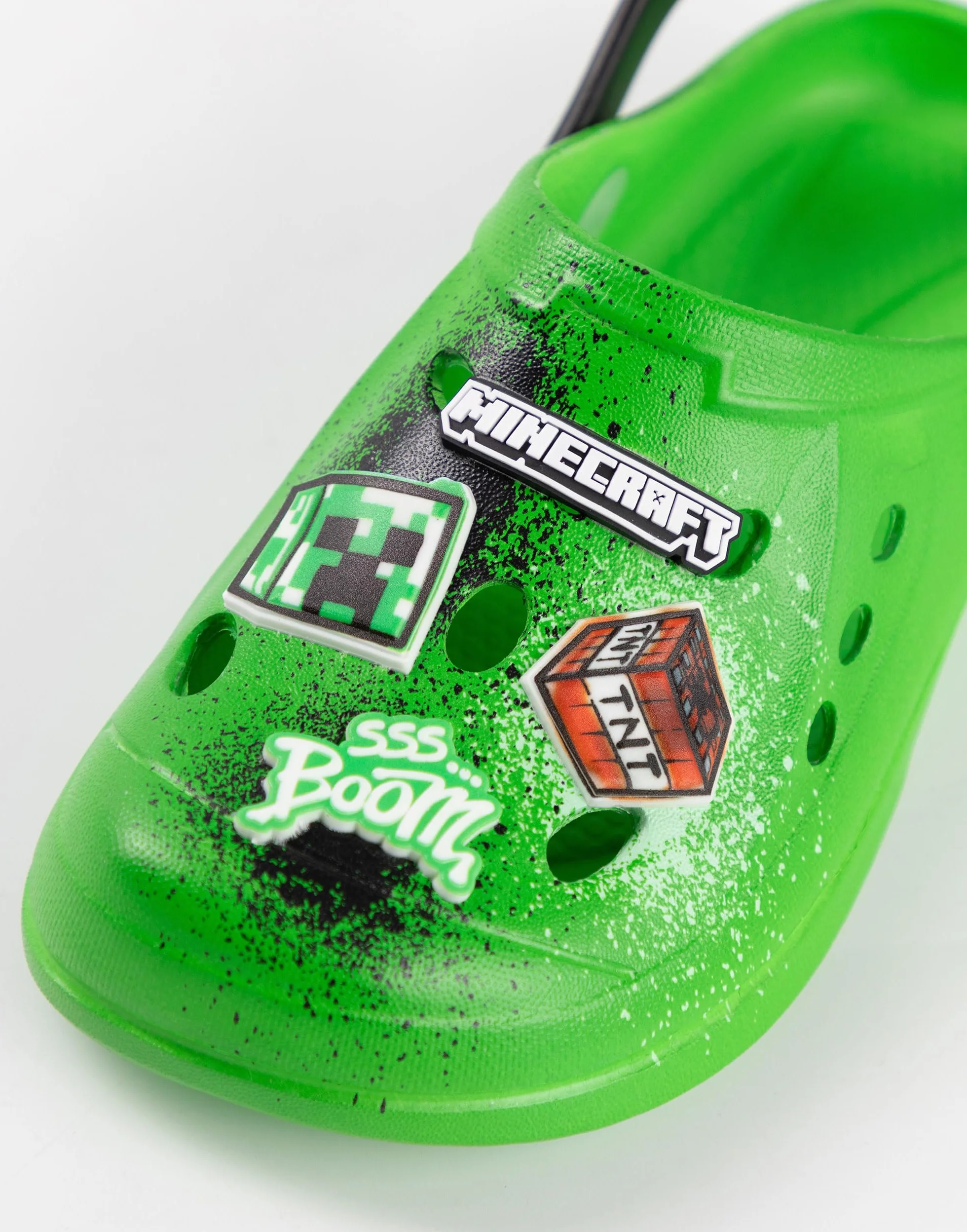 Minecraft Zuecos Creeper Verdes | Calzado de Playa para Niños | Diseño de Dibujos Animados TNT Boom | Estilo Urbano | Accesorios de Videojuegos para