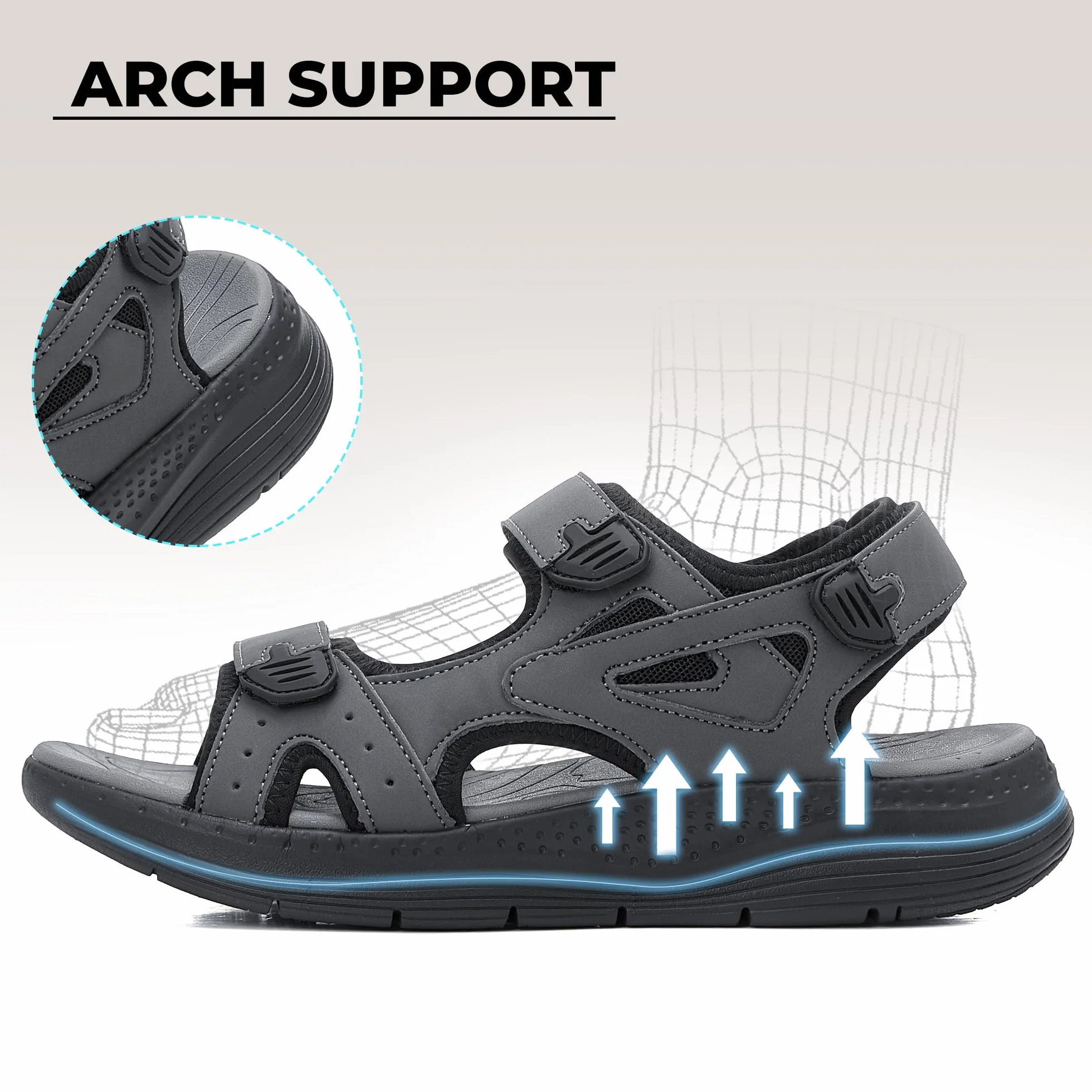 ARRIGO BELLO Sandalias de Senderismo para Hombres Verano Sandalias de Playa Antideslizante Trekking 41-46