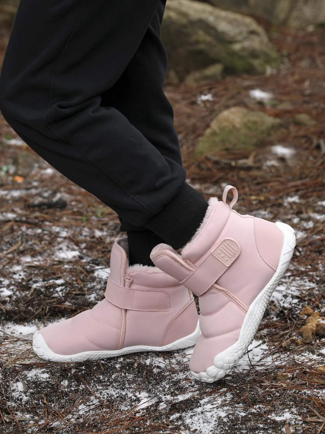 Unisex Niños Barefoot Botas de Invierno,Zapatos de Trekking Barefoot Minimalistas,Cómodas Antideslizante Bota de Invierno Gr.25-36 EU