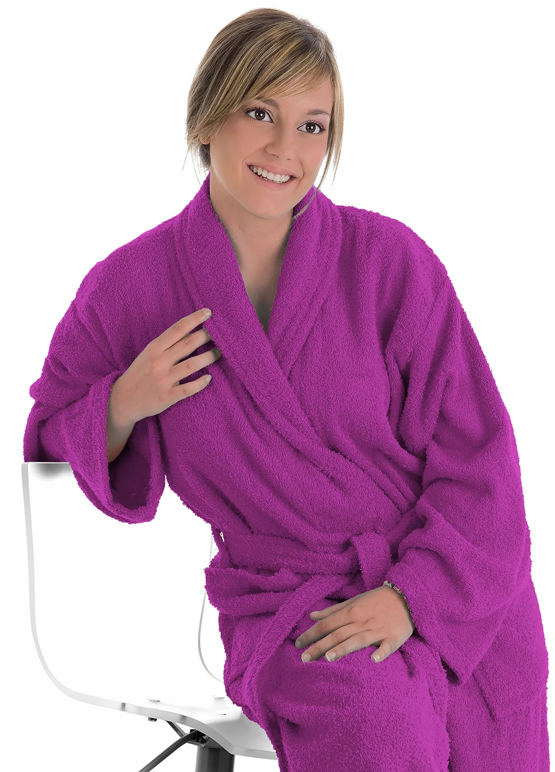 LEBENGOOD Albornoz Mujer 100% Algodón OEKO-TEX, Toalla Rizo Americano 450 gsm, Albornoces Juveniles, Ducha, Piscina, Bata Baño, Unisex,Hombre, Tallas S M L XL XXL 3XL