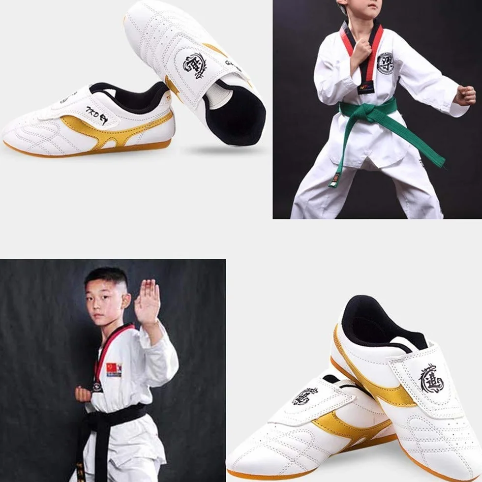 Meng Zapatillas De Taekwondo Antideslizantes Zapatos De Artes Marciales White 39