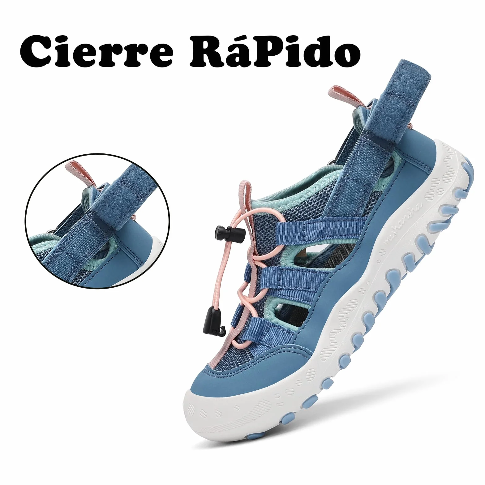 Mishansha Niños Sandalias Cerradas Trekking Verano Zapatos al Aire Libre Transpirable 24-38 EU