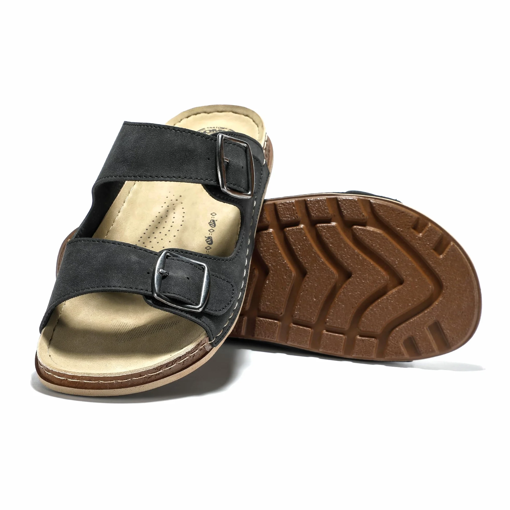 JOMIX Sandalias Hombre Verano con Hebilla Chanclas Playa Piscina