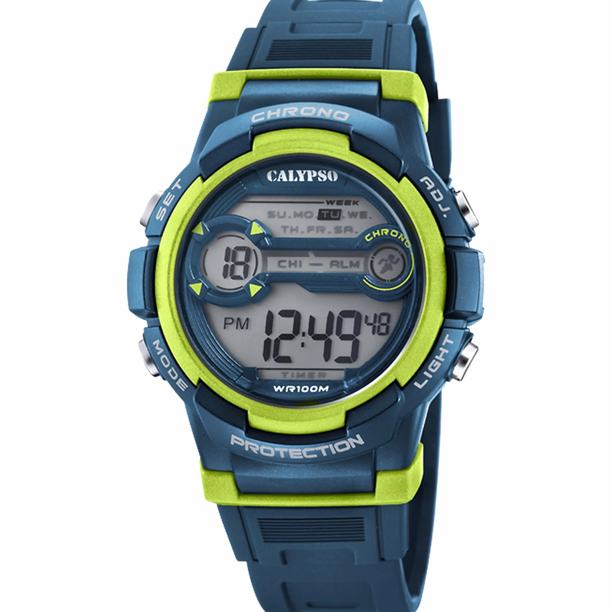 CALYPSO Reloj Infantil K5808/3 Digital Crush Caja de Caucho Multi Correa de Caucho Azul