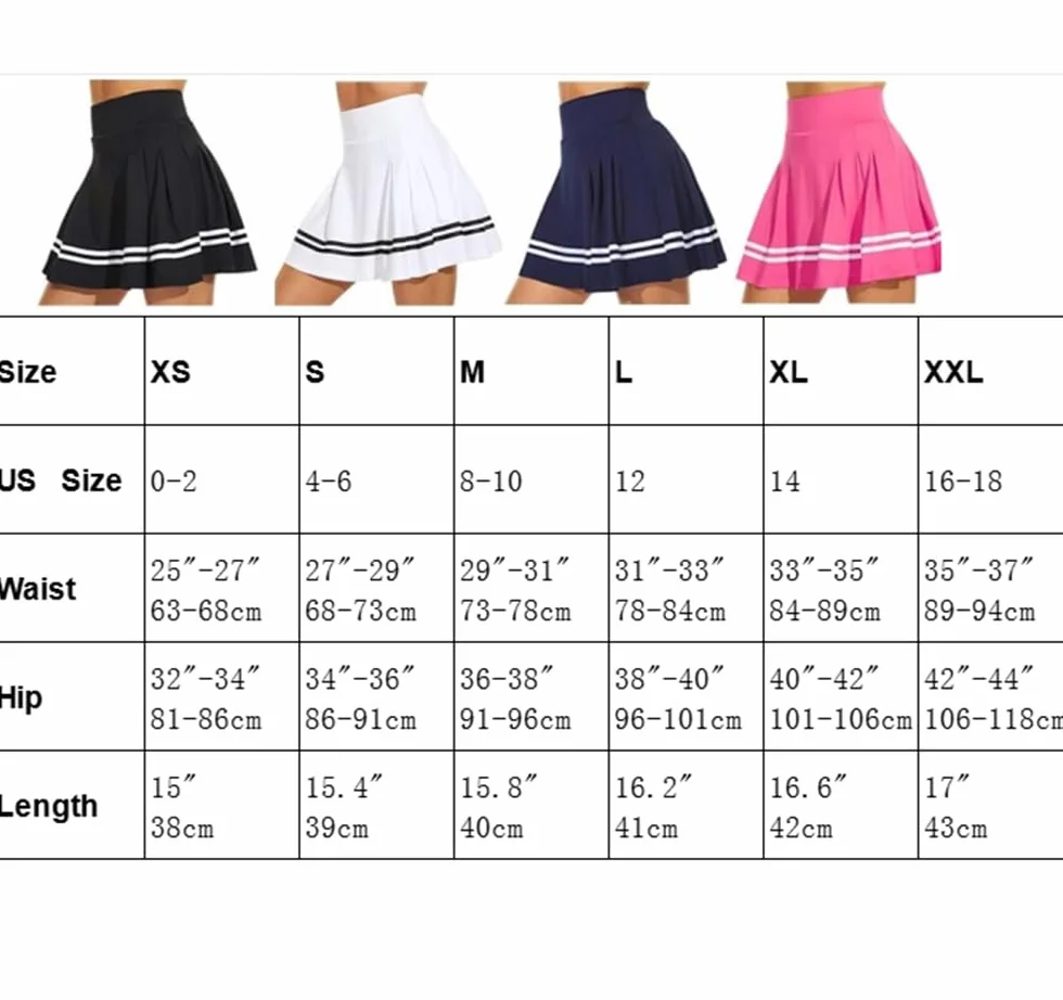 ThreeH Pantalones Cortos de Tenis Plisados de Cintura Alta para Mujer con Forro Incorporado