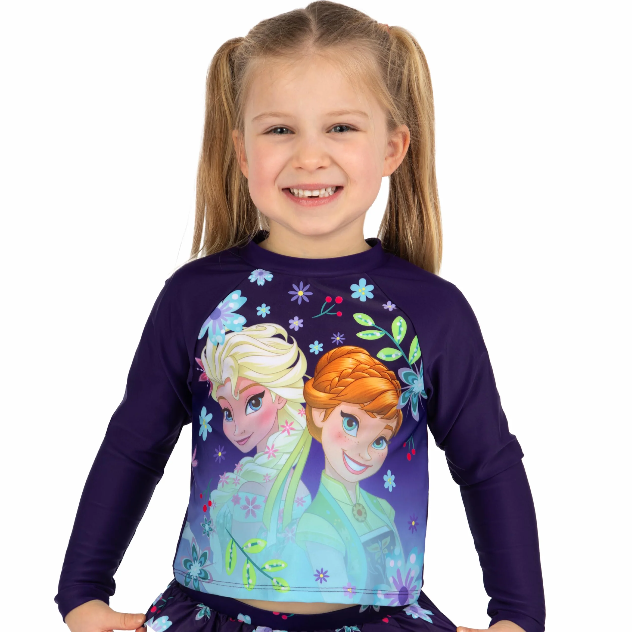 Disney Traje De Baño Froze n, Traje De Baño Elsa Y Anna, Bañador Niña Natacion Mangas Largas, Edad 2 A 10 Años