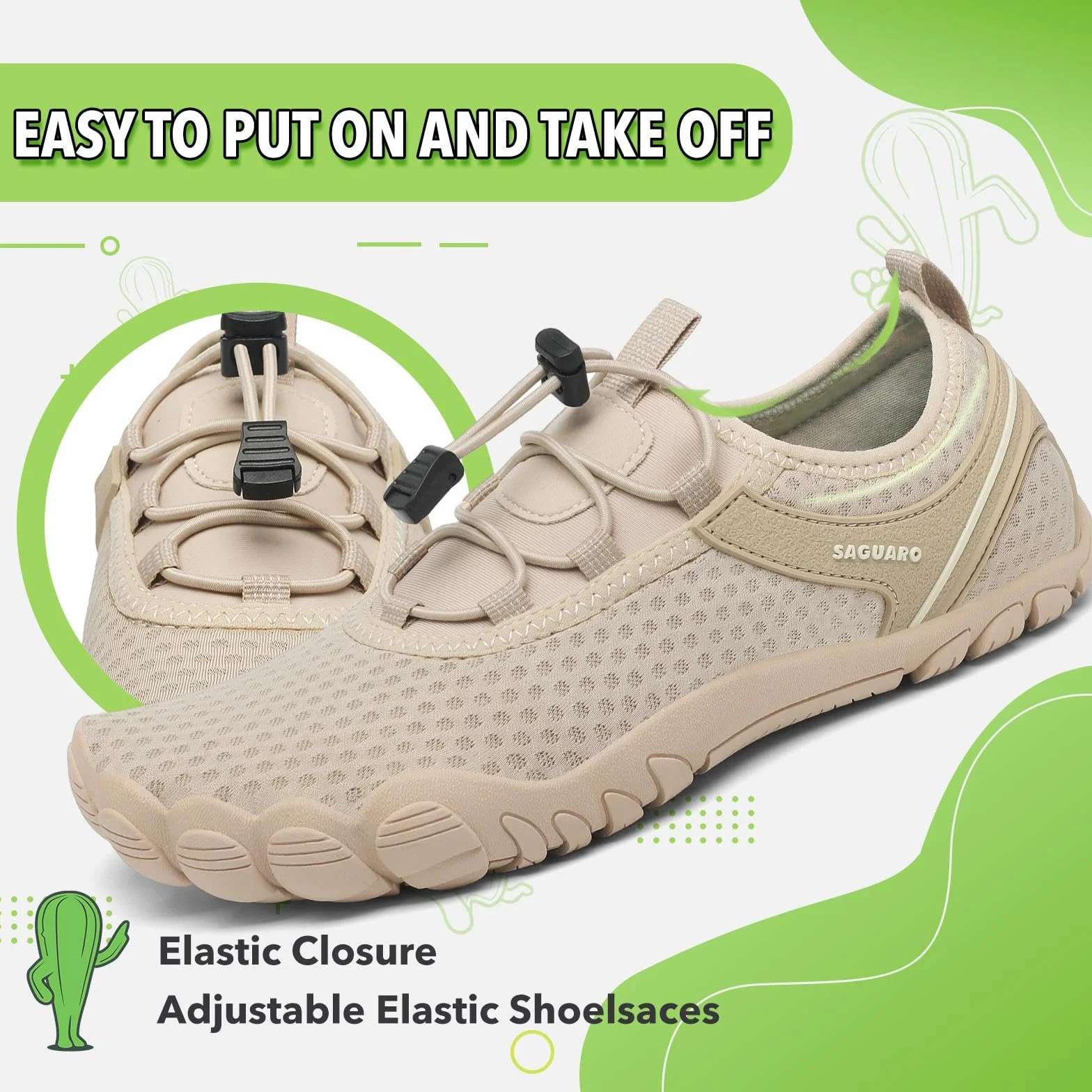 SAGUARO Zapatos de Agua Hombre Mujer Escarpines Playa Surf Natación Secado Rápido GR.36-48