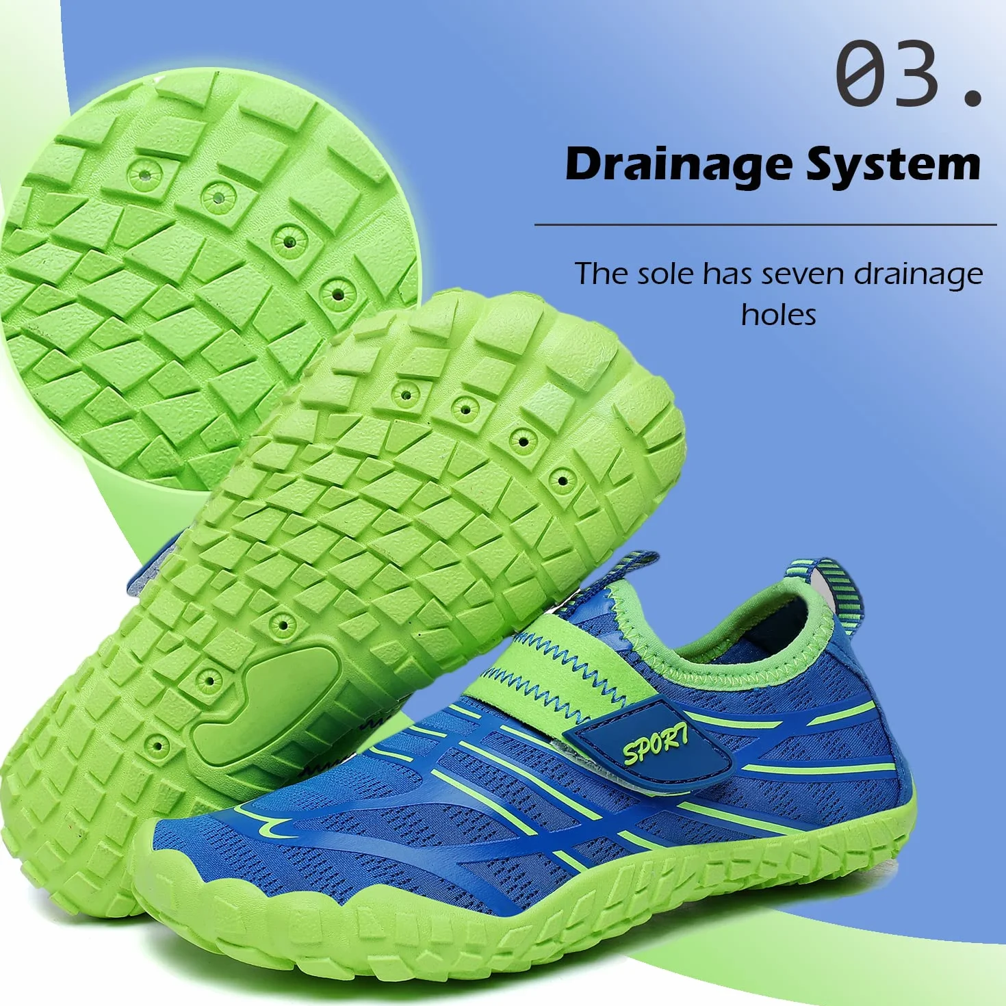Zapatos de Agua Antideslizante Secado rápido para Niños Niñas Natación Playa