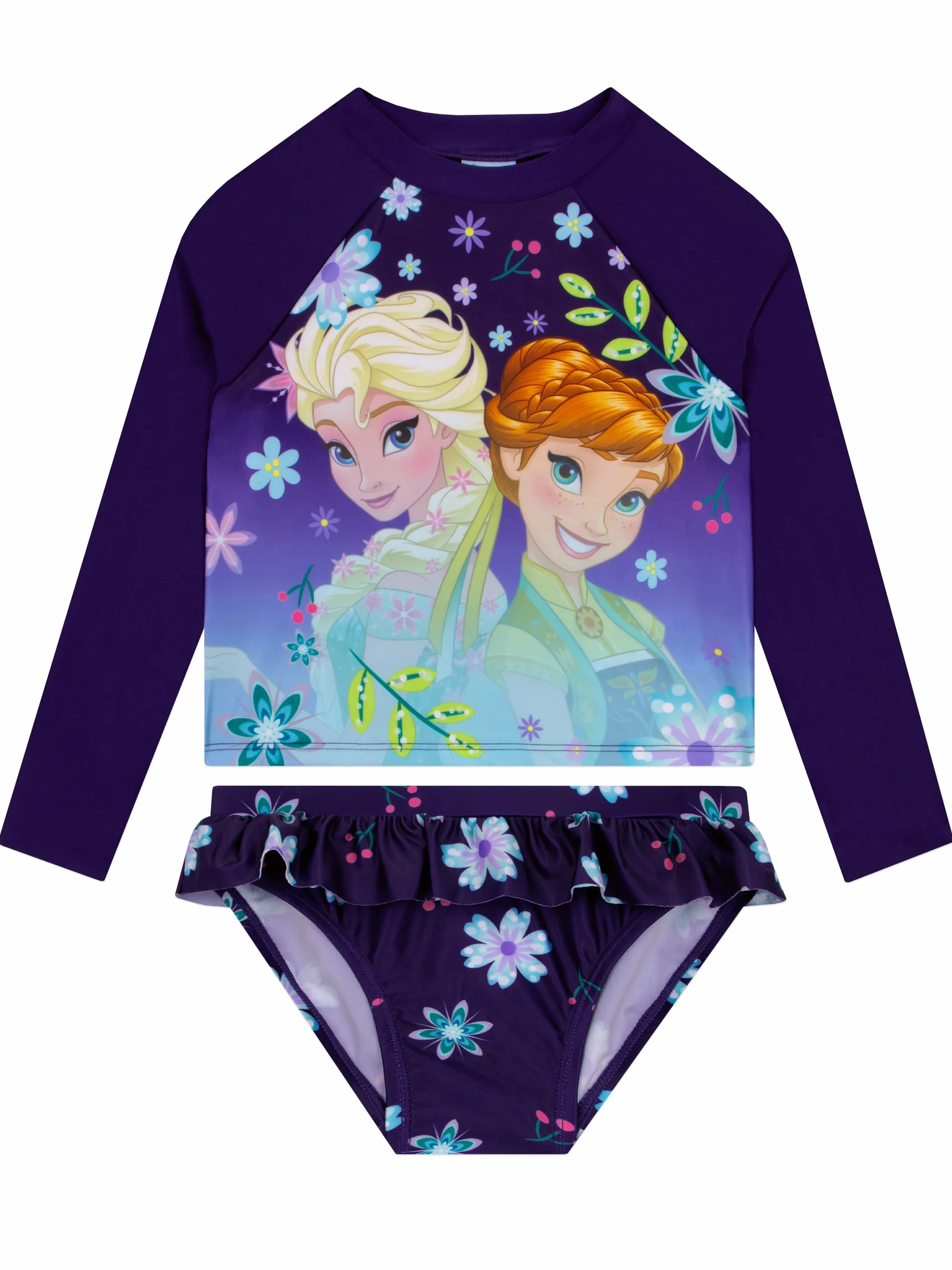 Disney Traje De Baño Froze n, Traje De Baño Elsa Y Anna, Bañador Niña Natacion Mangas Largas, Edad 2 A 10 Años