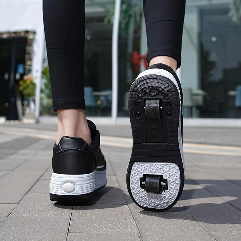 Hixingo Zapatillas con Ruedas 2 en 1 para Niño Niña, Zapatos Patines Calzado Multifuncionales