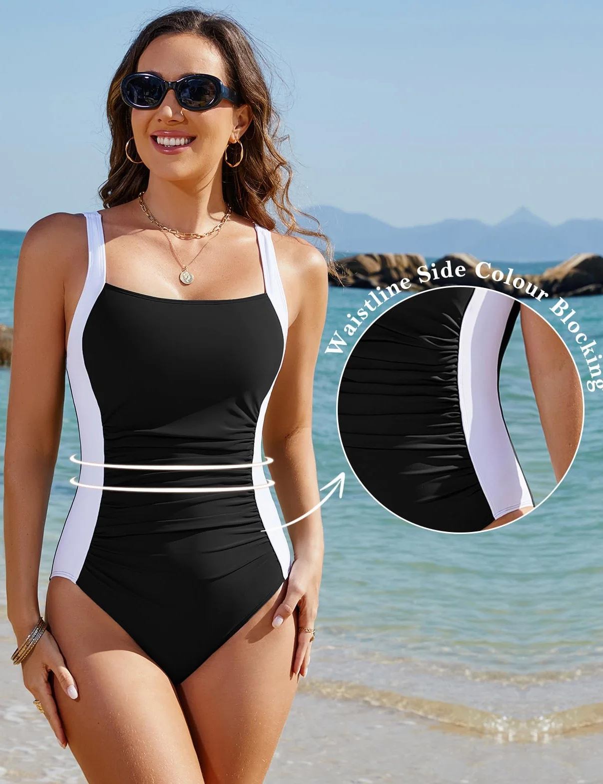 Bañador Reductor Push Up One Piece Vientre Plano Sexy para Playa Piscinas