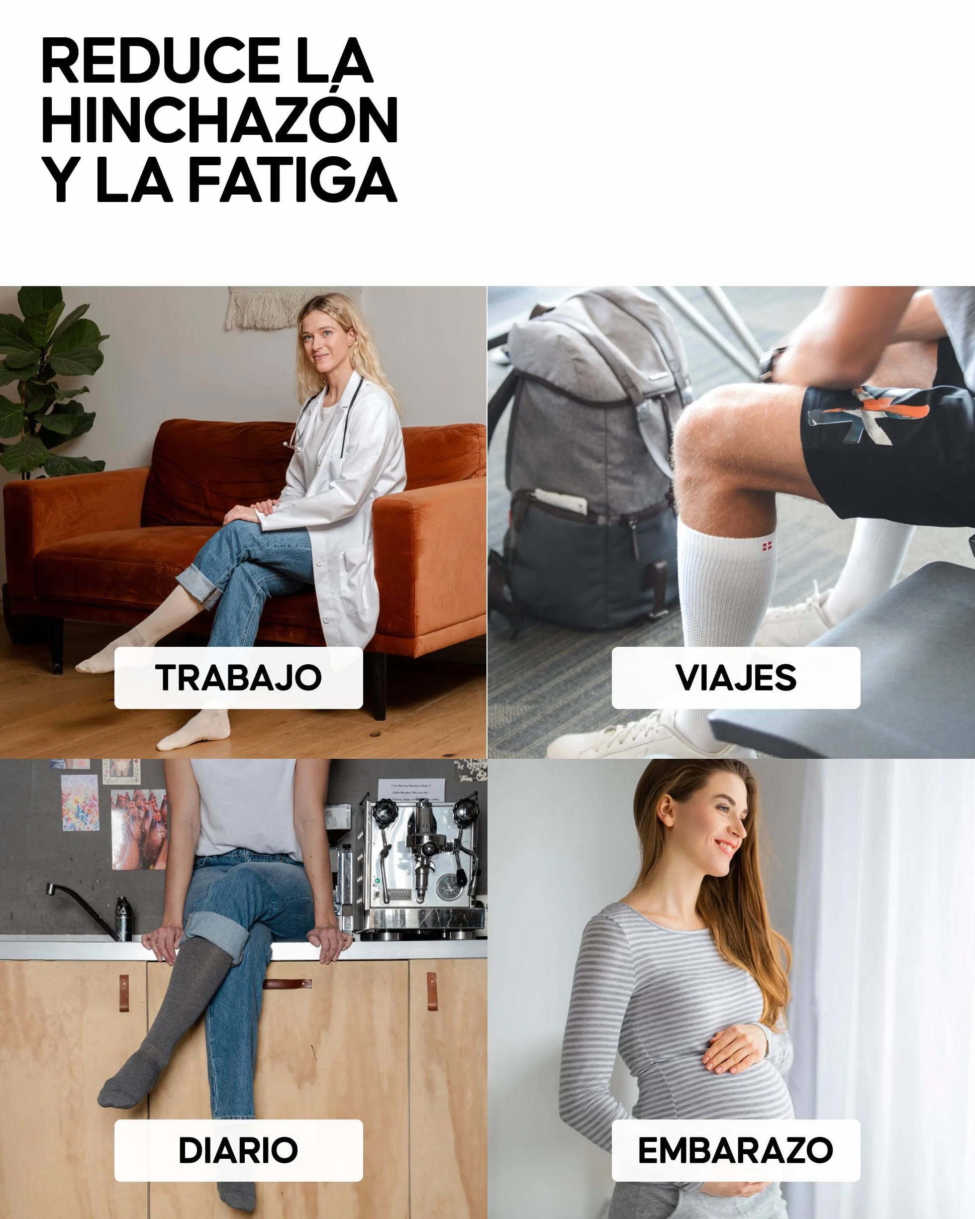 DANISH ENDURANCE Calcetines de Compresión Algodón Orgánico, Mujer y Hombre, Deporte, Recuperación, 1 y 3 Pack