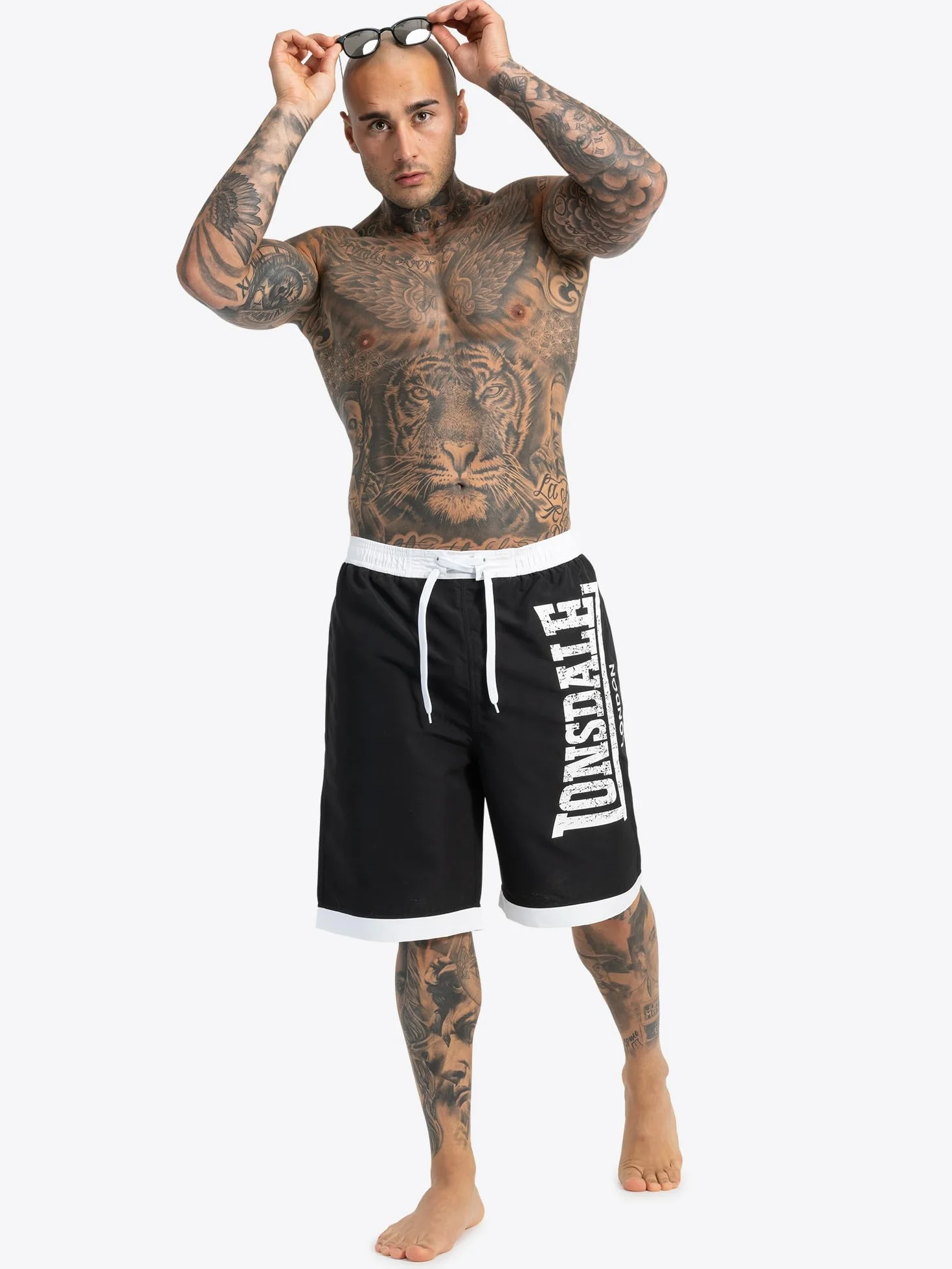 Lonsdale London Clennel Hombre Bañador Azul Regular