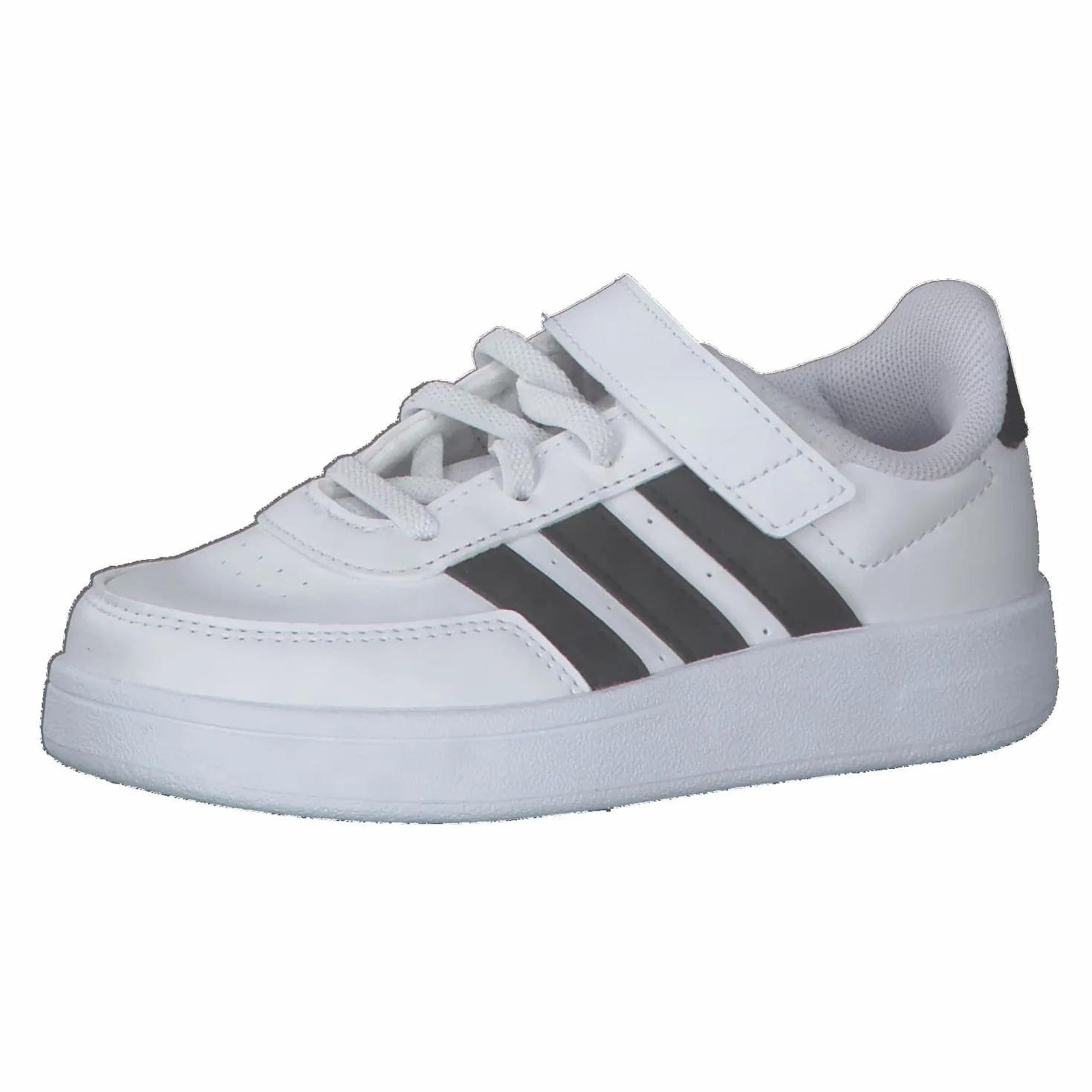 Adidas Breaknet Lifestyle Court Elastic Lace Top Strap Shoes, Cloud White/Core Black, 33 EU